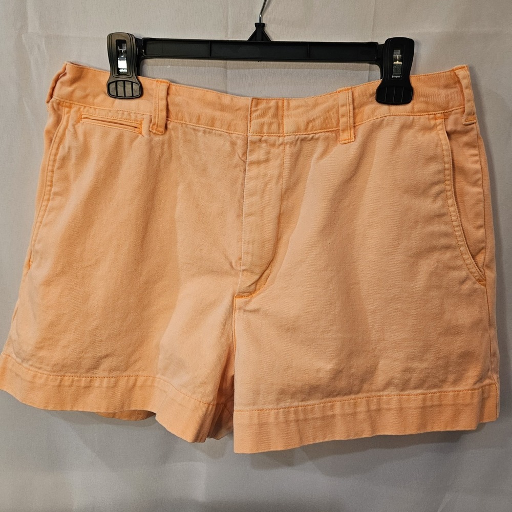 Vintage Polo Ralph Lauren Peach/Orange Classic Flat Front Chino Shorts Sz 12 Wmn